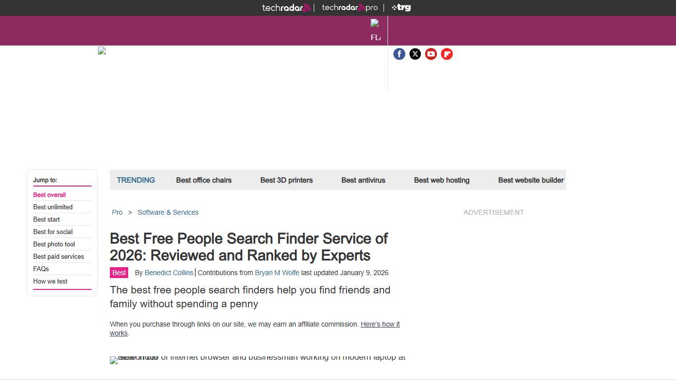 Best free people search finder service of 2026: reviewed and ranked by experts TechRadar