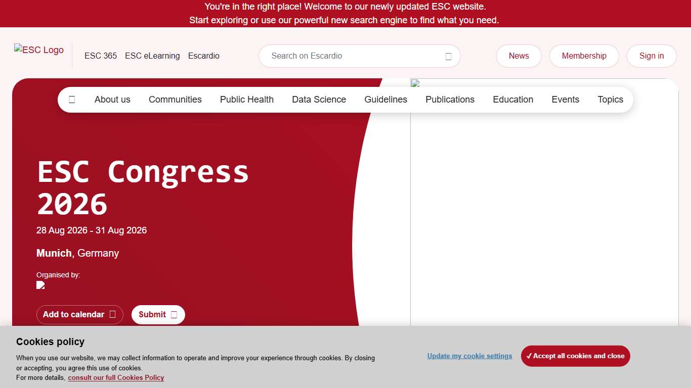 ESC Congress 2026 World’s Foremost Cardiology Meeting